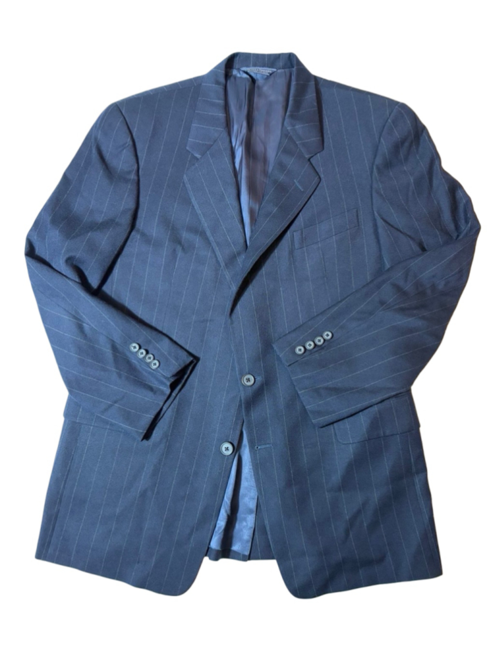 Gieves & Hawkes Savile Row London Wool Pinstripe Blazer Men’s Classic Tailored